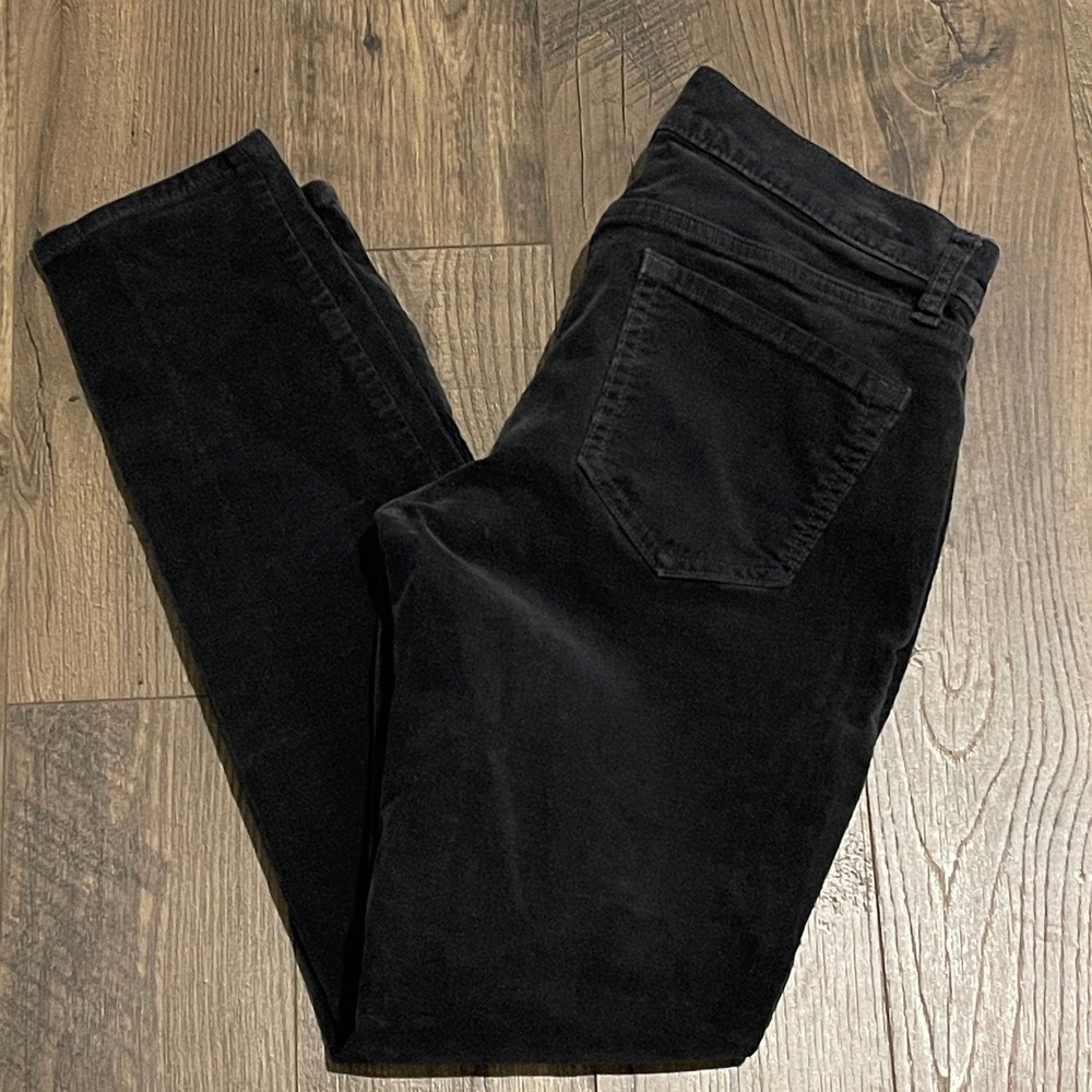 Old Navy Rockstar Cord Carbon Black Skinny Corduroy Pants Womens 8 Low Rise